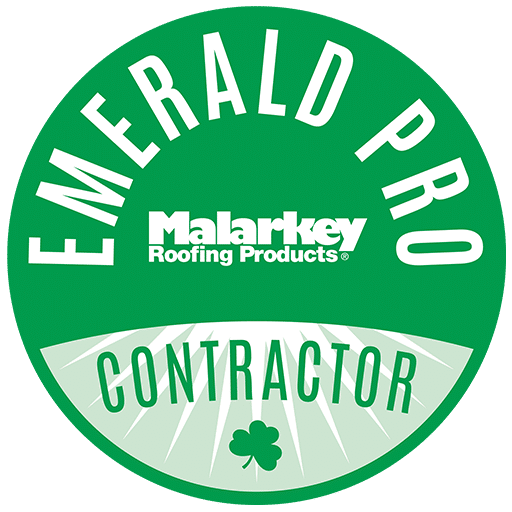 Malarkey Emerald Pro Contractor certification badge