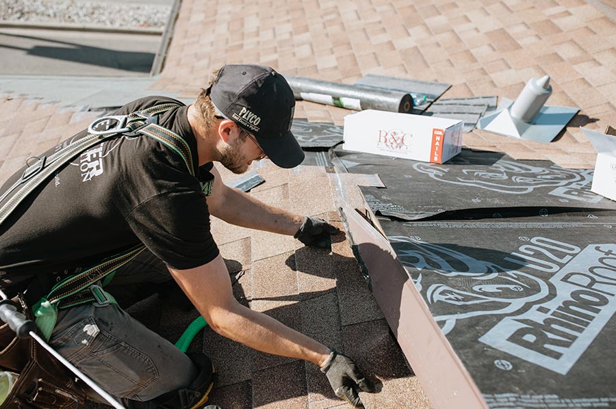 Jamestown roofer installing new roof